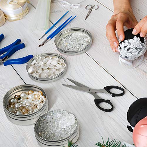 LANMOK 24 Pcs Aluminum Tin Jars (1oz 30ml + 2oz 60ml) Cosmetic Containers Round Tin Cans with Screw Cap Lid for DIY Crafts,Cosmetics,Salve,Candle,Travel Storage - Thumbnail 2