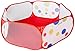eWonderWorld 40” Polka Dot Kids Pop Up Ball Pit Portable Play Area Hexagon Playpen with Carrying Bag