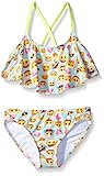 Freestyle Big Girls' Flounce Giggles Two Piece Swimsuit, Blue, 7