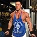 JEEING GEAR Men's Stringer Bodybuilding Workout Gym Tank Tops Y Back Cotton Color Black Size L