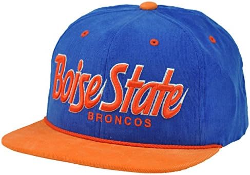 NCAA Starter Boise State Broncos Corduroy Blue Orange Snapback Hat Cap Flat Bill