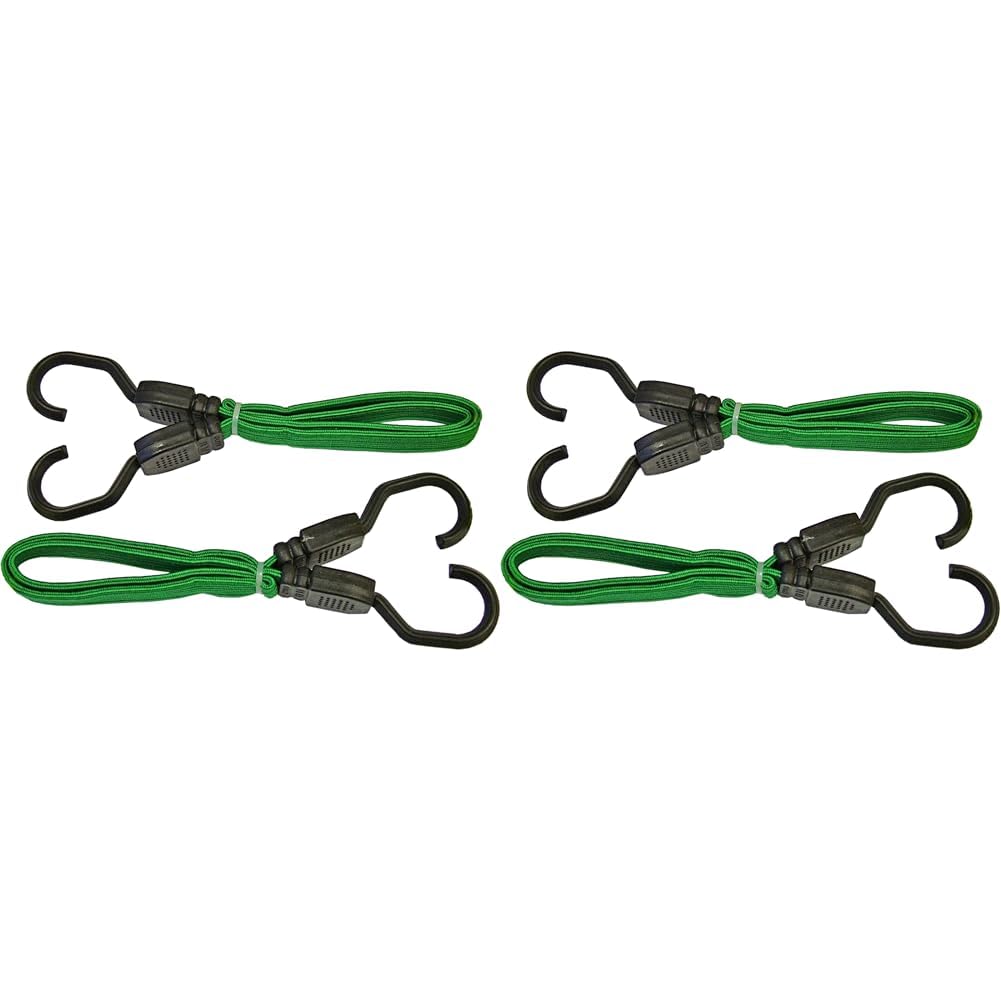 Faithfull TDBUNG24 61cm 24-inch Flat Bungee Cord - Green (Pack of 2) — image 1