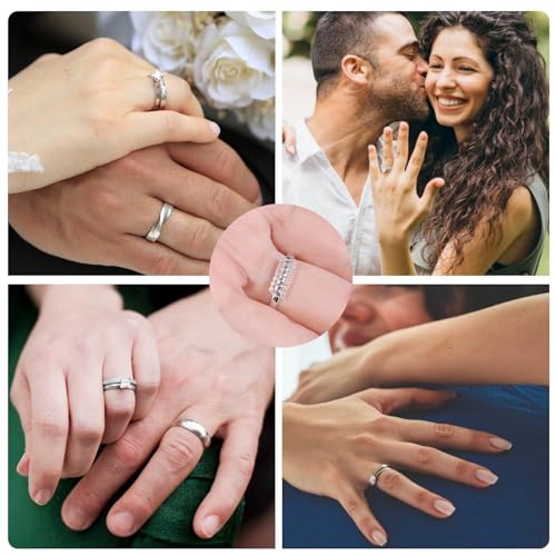 Anpro Ring Sizer Adjusters for Loose Rings - 15-Pack Multiple Styles, Invisible Spacer Guards & Tighteners for Women, Fits Almost Any Ring