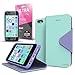Cellto iPhone 5C Case, Slim PU Leather Wallet Flip Protective Cover with Card Slot and Magnetic Clasp Kickstand for Apple iPhone 5C Mint