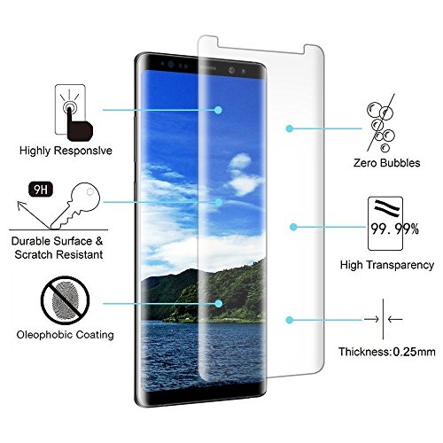 Galaxy S8 Screen Protector, Auideas [Error Proof Bubble Free][9H Hardness] [HD - Clear] Tempered Glass Film Screen Protector for Samsung Galaxy S8 [2 Pack] - Thumbnail 4