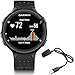 Garmin Forerunner 235 GPS Sport Watch - Black/Gray - Charging Clip Bundle Includes Forerunner 235 GPS and Charging Clip