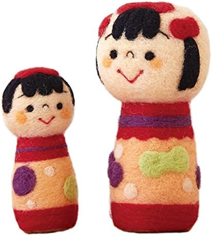 Hamanaka felt wool kit Felt wool mascot good friend Kokeshi H441-410 Designed by tobira Hiromi Shibatani