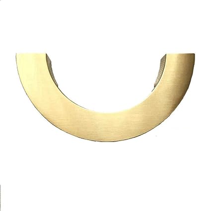 Building Hardware Half Ring Semi Circle Oval Golden Glossy