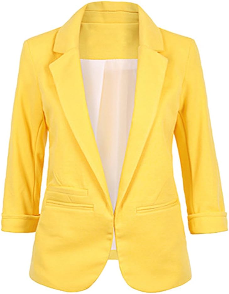 SEBOWEL Women's Formal Two Button Slim Fitted Office Work Blazers Jackets Suits Plus Size S-3X