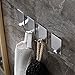 BQTime Towel Hooks 3M Self Adhesive Hooks Super Power Heavy Duty Stainless Steel Key Robe Coat Clothes Bag Hanger Holder, Wall Mounted, Waterproof, Kitchen Sink Bathroom Shower Accessories, 8 Pack