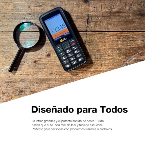 AGM M9 2G Téléphone Portable Robuste, Étanche IP68 Et IP69K, Grandes Touches, Police De Caractères Large, Numérotation Abrégée, 3 Emplacements pour Cartes, Radio FM, Lampe Torche, Batterie 1000 MAh