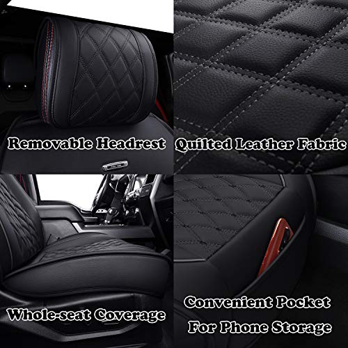 Aierxuan Car Seat Covers Front Set with Waterproof Leather, Automotive