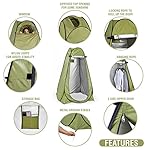 Pop-Up-Privacy-Tent--Instant-Portable-Outdoor-Shower-Tent-Camp-Toilet-Changing-Room-Rain-Shelter-with-Window--for-Camping-and-Beach--Easy-Set-Up-Foldable-with-Carry-Bag--Lightweight-and-Sturdy