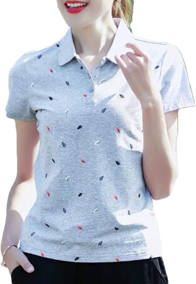 Amazon Caixingyi カットソー レディース ゆったり ファッション ゴルフ Tシャツ 半袖 ポロネック スポーツ風 Tシャツ 夏 カジュアル ゴルフウェア ポロシャツ 細身 スリム 通気 速乾 通勤 運動 春秋 全6色 葉柄 Mグレー ゴルフシャツ 通販 Amazon Caixingyi カットソー レディース ゆったり ファッション ゴルフ Tシャツ 半袖 ポロネック スポーツ風 Tシャツ 夏 カジュアル ゴルフウェア ポロシャツ 細身 スリム 通気 速乾 通勤 運動 春秋 全6色 葉柄 Mグレー ゴルフシャツ 通販