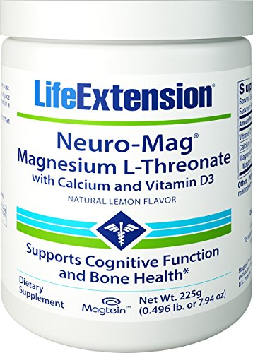Neuro-Mag Magnesium L-Threonate Tropical Punch Flavor, 225 Grams by Life Extension