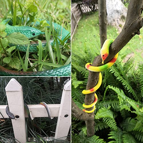 Rubber Snakes to Keep Birds Away Realistic Fake Rubber Snakes for