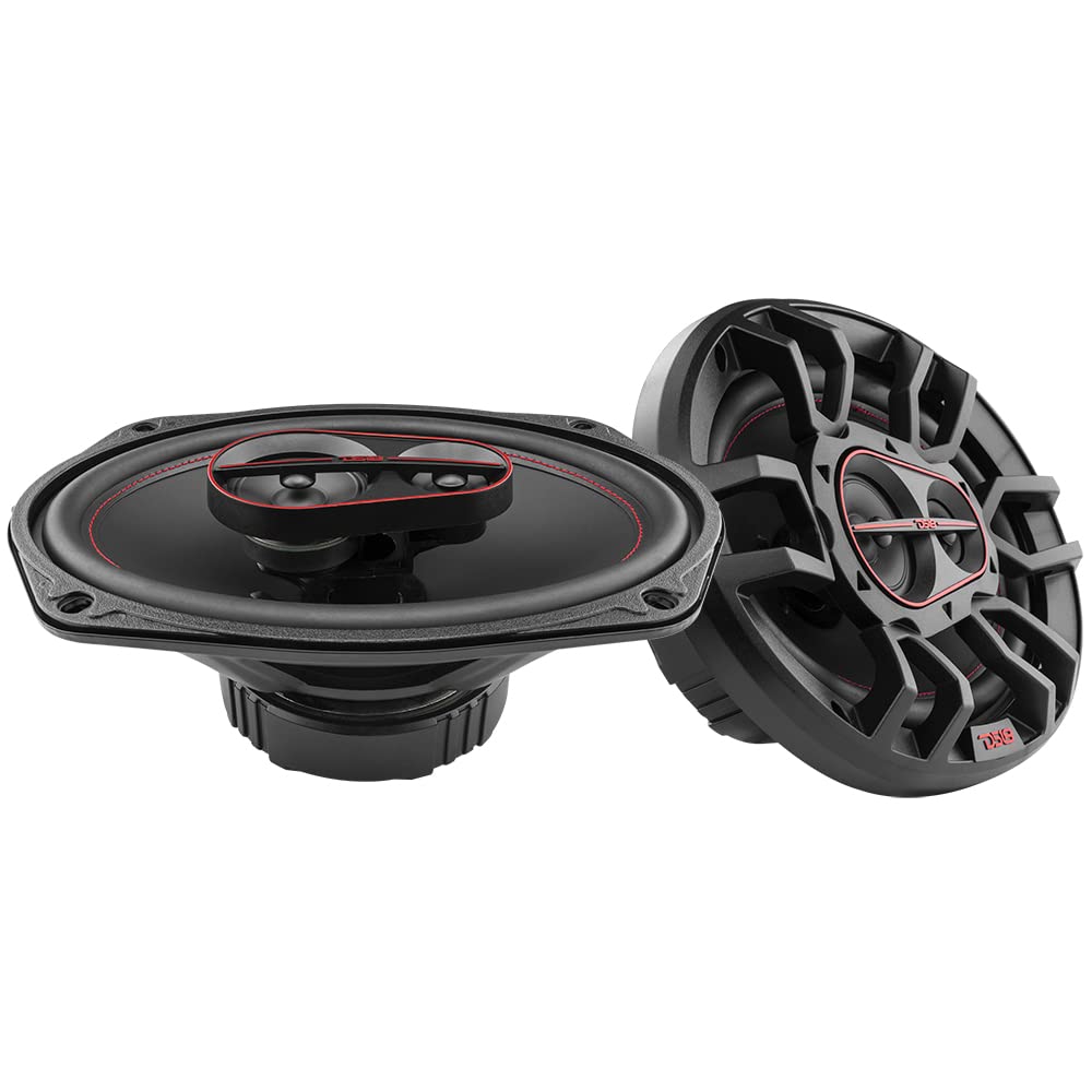 DS18 GEN-X6.9 6x9" 180 Watts 4-Way Coaxial Speakers with Mesh Grills 4-Ohms - Sold as a Pair of 2