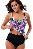 Sociala Bathing Suit Two Piece Swimsuits Womens Tankini Tankini for Women Size XXL