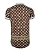 SCREENSHOT SCREENSHOTBRAND-S11781 Mens Hipster Hip-Hop Premium Tees - Stylish Longline Fashion Jersey T-Shirt Logo Pattern - Dark Brown - Large