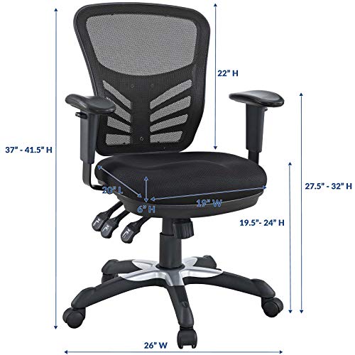 Modway EEI-757-BLK Articulate Ergonomic Mesh Office Chair in Black - Image 3
