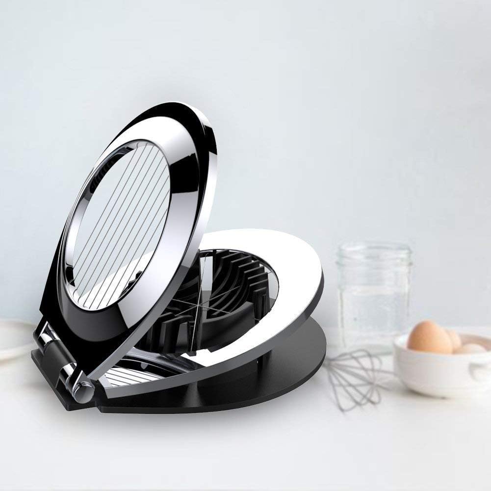 Egg Slicer, iKNOWTECH Egg Cutter Heavy Duty Stainless Steel Wire with 3 Slicing Styles-Silver