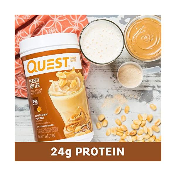 Quest Nutrition Peanut Butter Protein Powder, Low Carb, Gluten Free, Soy Free, 25.6 Ounce (Pack