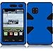 For LG 840G LG840G Dynamic Hybrid Tuff Hard Case Snap On Phone Silicone Cover Blue/Black Accessory
