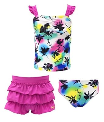 Amazon Anap Girl ヤシの木柄3点set水着 ピンク M ファッション Amazon Anap Girl ヤシの木柄3点set水着 ピンク M ファッション