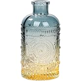 13CM Glass Bud Vases Vintage Clear Flower Bottle Single Bud Vases Decor Centerpiece for Office Home Wedding Party