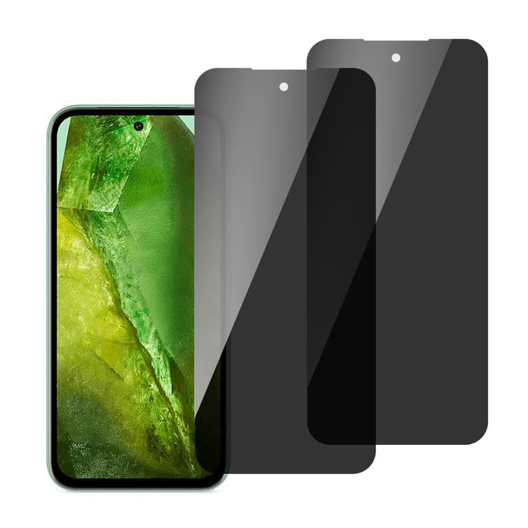 chejuza Privacy Screen Protector for Google Pixel 8a [2 Pieces], 9H Hardness, Full Coverage Anti Spy Tempered Glass, HD Screen Protector