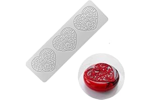 TUKE 3D Hollow Leaf Fondant Lace Mold Multi Leaves Flower Candy Mold Chocolate Sugar Craft Cake Decoration Cupcake Top (F Love_9.52 * 3.12 * 0.12inch)