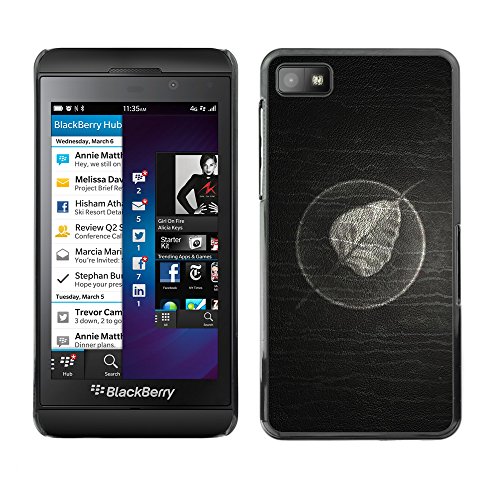 Minimalist Leaf On Wood - Aluminum Metal&Hard Plastic Back Case Cover - Black - Apple iPhone 6 Plus(5.5 inches)