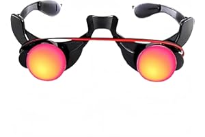 JIAHG Halloween Costume Accessory Lighted Up Glowing Red Eye Glasses for Horror Dark Grim Reaper Glow Glasses Cosplay Death Wizard Devil Dressed up Rave Party Favor Eyewears