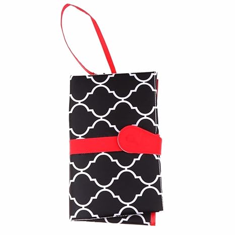 Segolike Babys Portable Foldable Nappy Changing Mat Pad Cover Travel Bag with Pocket (Black)