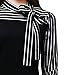 TOPUNDER 2018 Women Tie-Bow Neck Shirt Striped Long Sleeve Splicing Blouse by