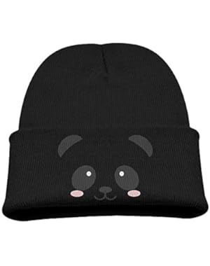 Cute Panda Face Kid's Hats Winter Funny Soft Knit Beanie Cap, Unisex