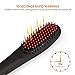 INTEY Hair Straightening Brush，Electric Straightener Hair Brush with Auto Shut Off, Anion Hair Care and Temperature Lock Function, Black