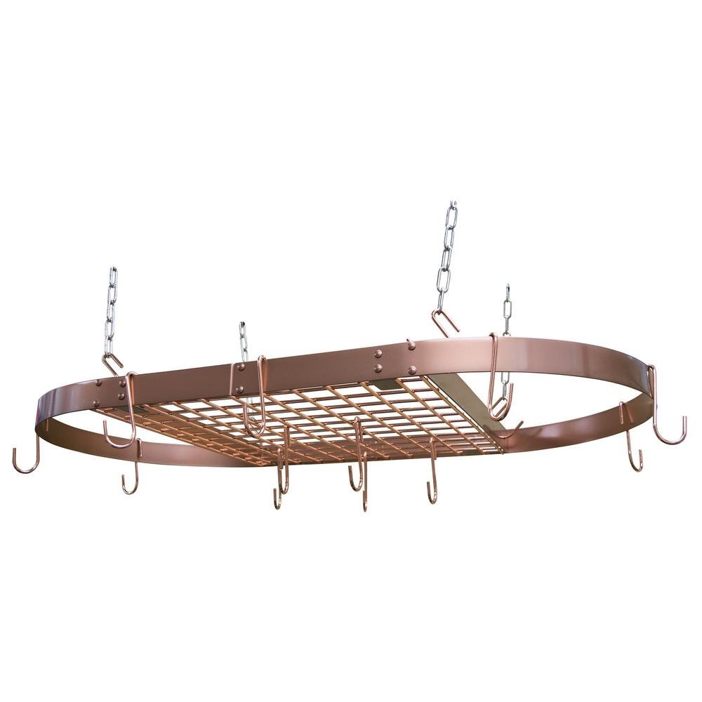 Range Kleen Cw6015 Copper Motif Hanging Oval Pot Rack