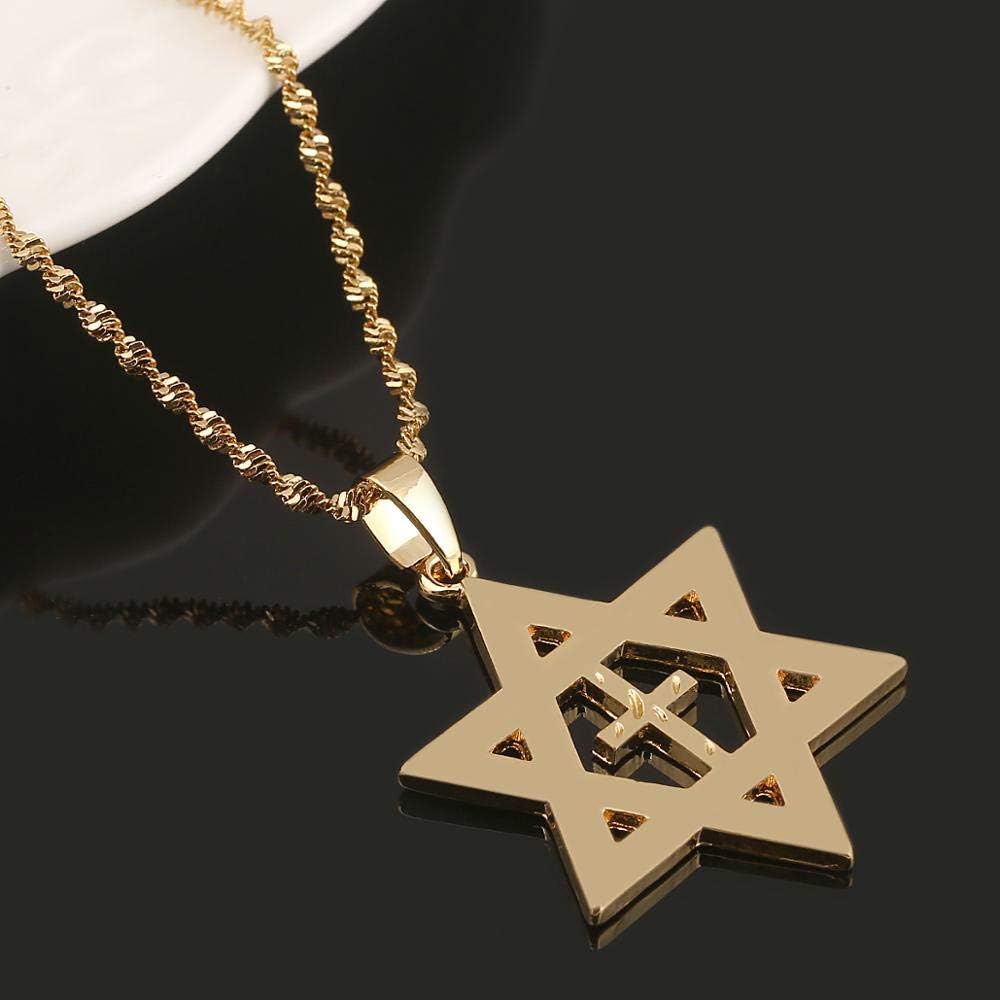 Gold Color Trendy Magen Star Of David 