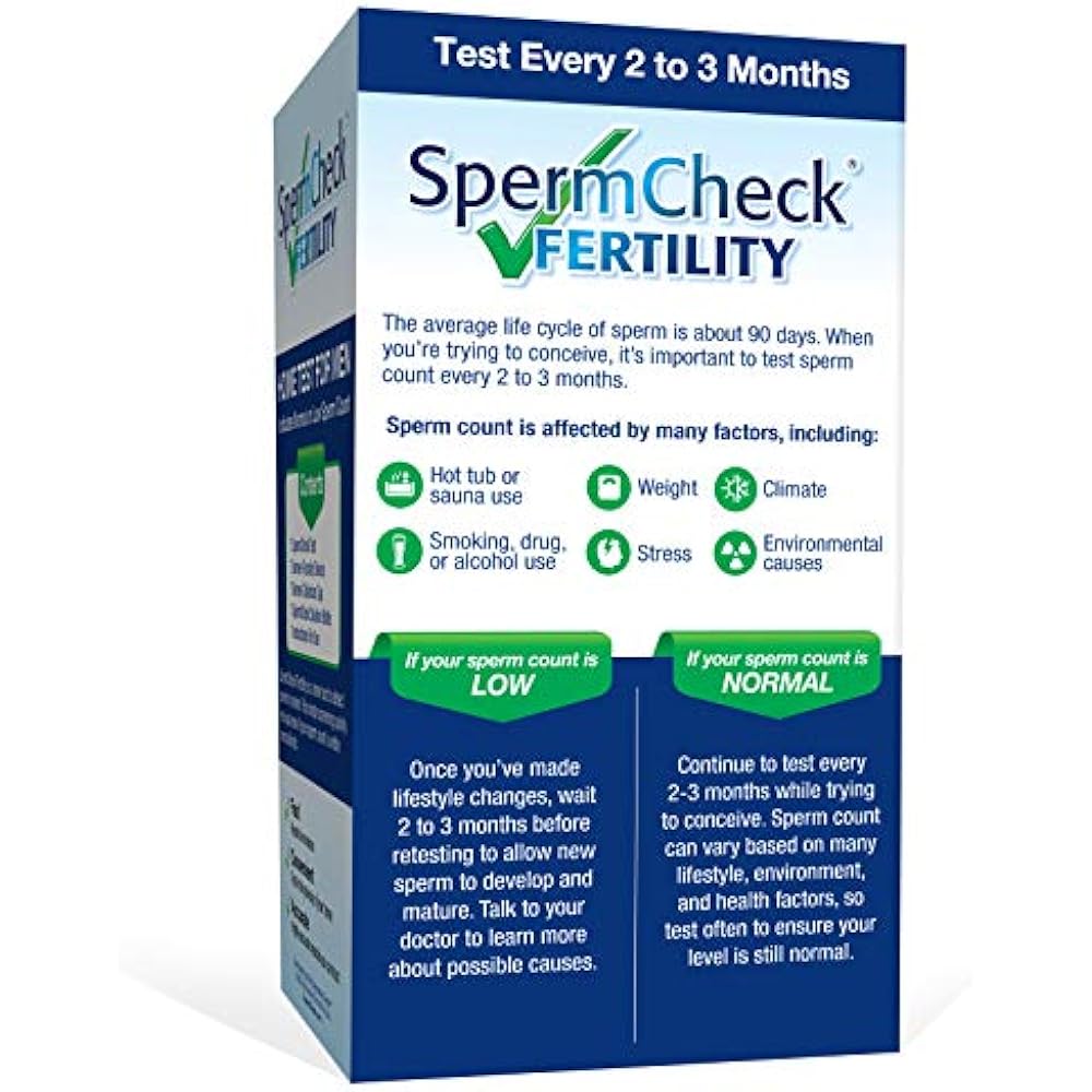 Spermcheck Fertility Home Test Kit For Men Shows Normal Low Count