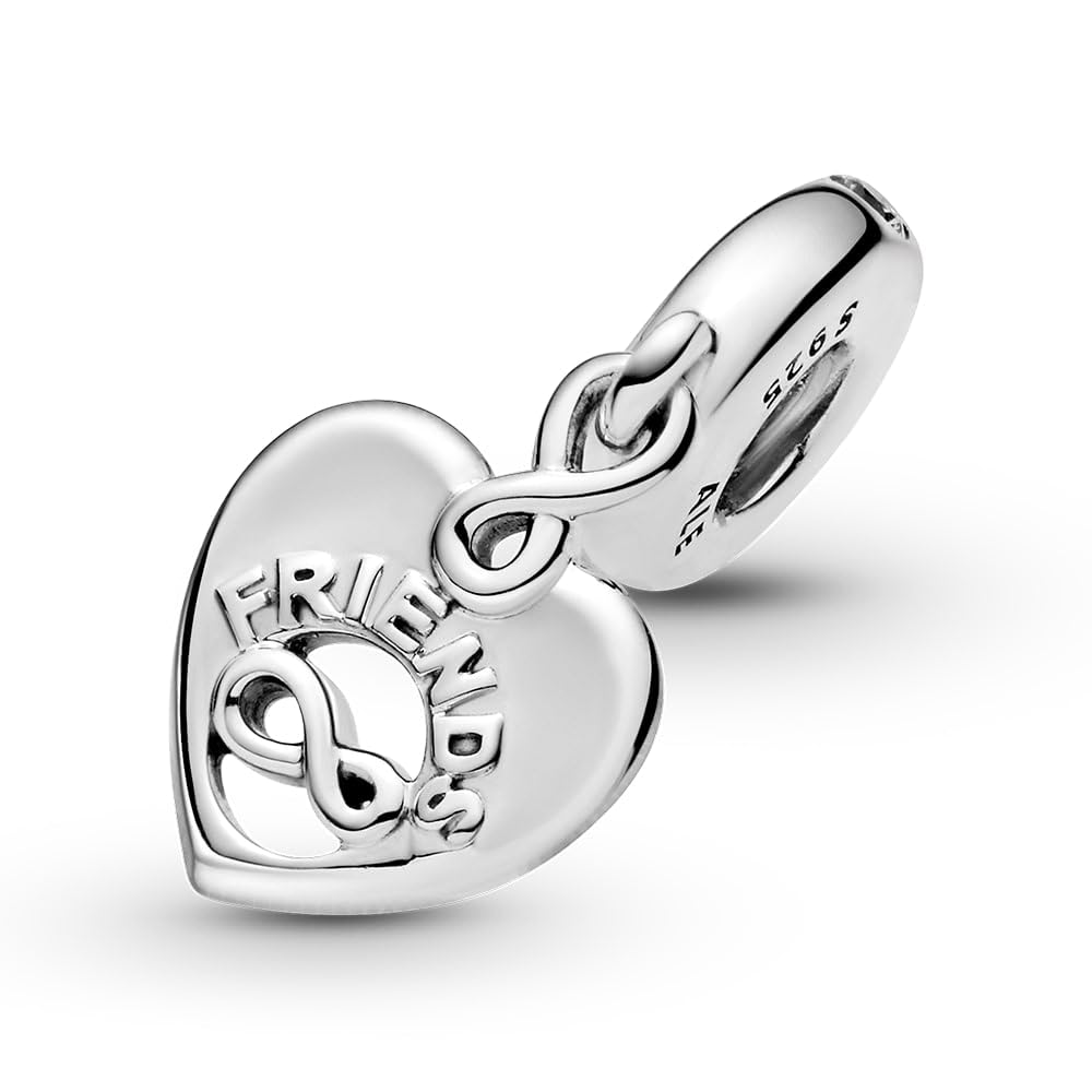 PANDORA People Freunde für Immer Herz Charm-Anhänger aus Sterling Silber/Größe: 1,4cm