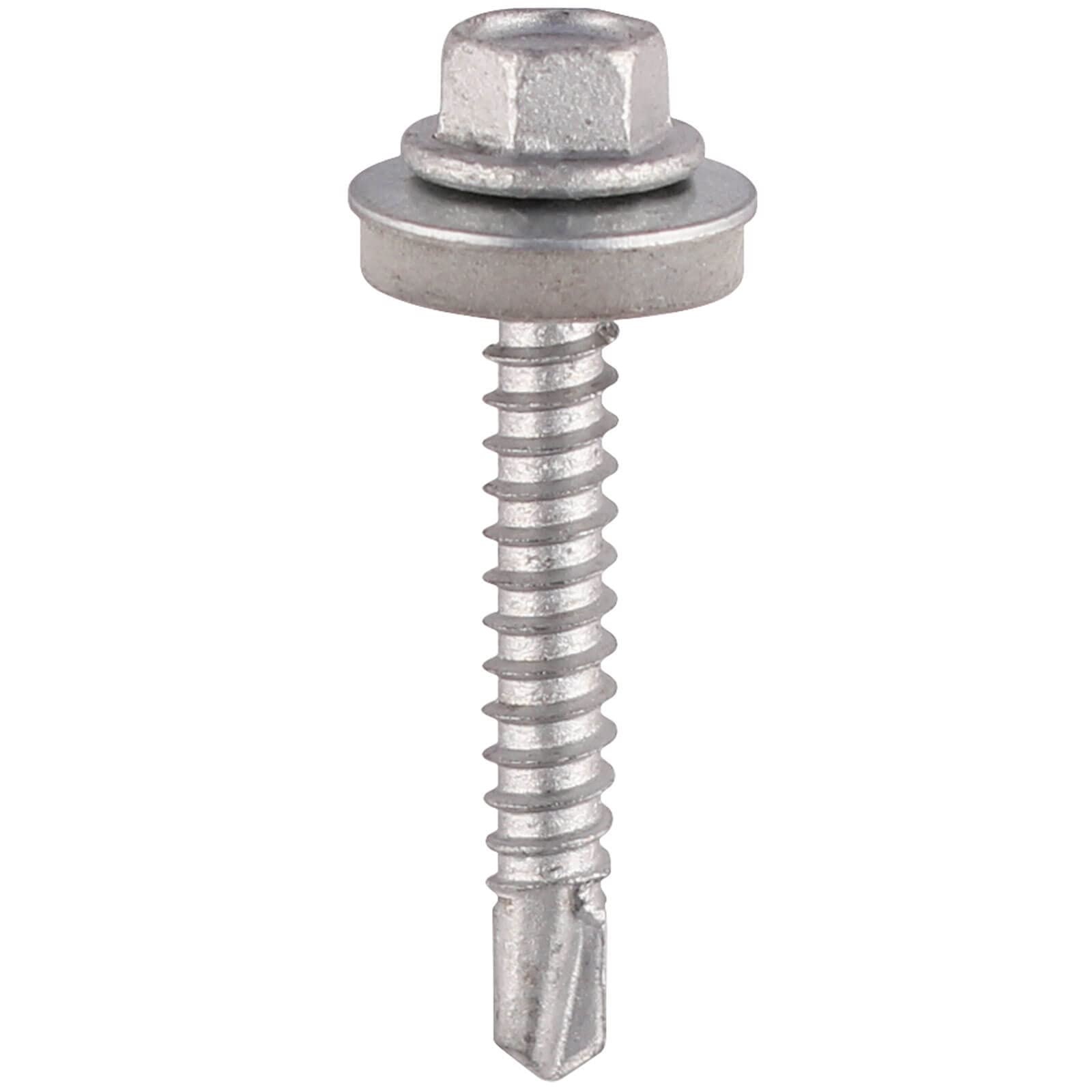 TIMCO Self-Drilling Light Section Screws Exterior Silver with EPDM Washer - 5.5 x 38