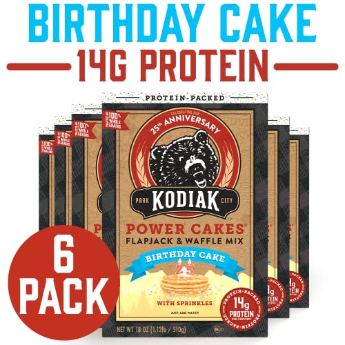 Kodiak Power Cakes, Pancake & Waffle Mix, Birthday Cake, High Protein