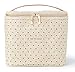 Kate Spade New York Lunch Bag Cooler Tote Durable Insulated Canvas with Leak Proof Liner Soft Side Bag with Handle Strap, Cream, Tiny Deco Dot