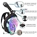 Aleoron - Foldable Full Face Snorkel Mask for Adults and Youth (Women & Men) - Anti Fog Full Face Snorkeling Mask with Action Camera Mount - Dive Mask UV Panoramic 180 Seaview Diving Mask Set