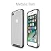 iPhone 7 Case, CaseCrown Clarity Metallic PC & TPU Case (Space Gray) - Scratch Resistant