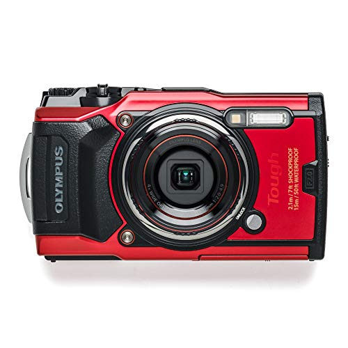 OM SYSTEM OLYMPUS TG-6 Red Underwater camera, Waterproof, Freeze proof, High Resolution Bright, 4K Video 44x Macro shooting