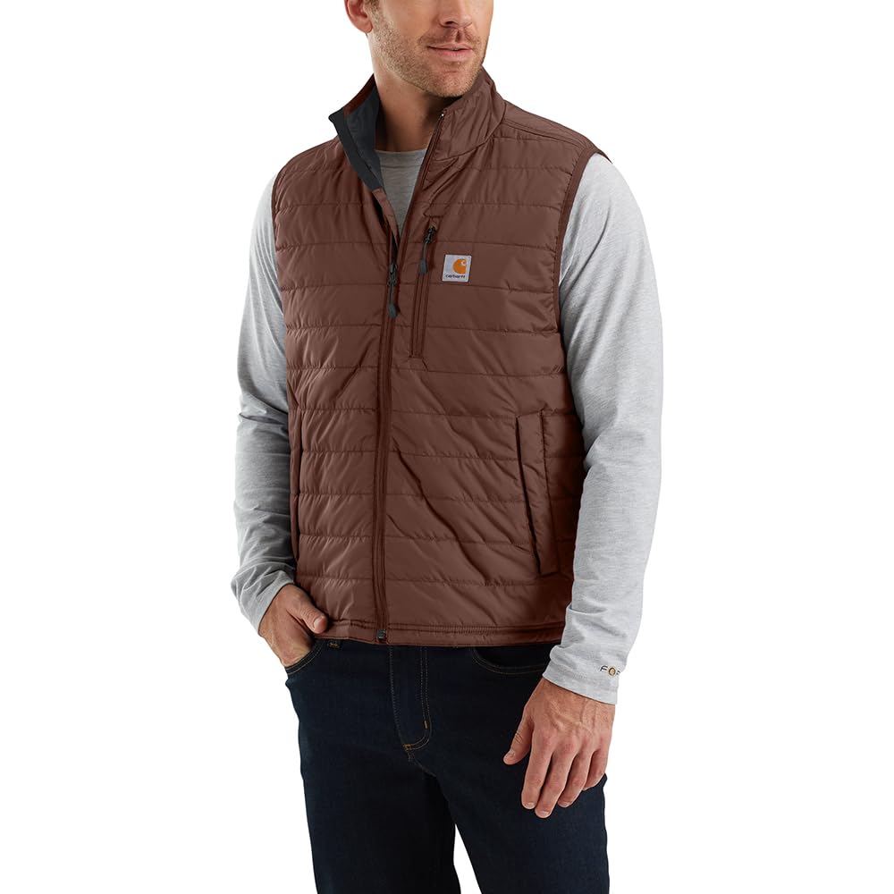 Carhartt Men's Rain Defender® Relaxed Fit Lightweight Insulated Vest, Chestnut, Small Image