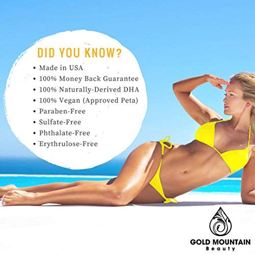 Self Tanner Tanning Lotion - Organic and Natural Ingredients. Extend Sunless Tan while Moisturizing Skin. Buildable Golden Bronzer for a desired Light, Medium, or Dark Natural Looking Streak Free Tan,Package may vary - Thumbnail 3