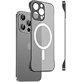 CLEELIVVY Slim Case for iPhone 16 Pro, 1.9mm Minimalist Phone Case Compatible with MagSafe (38 Magnets), Thin Light Translucent Anti-Scratch, Anti-Yellow (Basalt Black, iPhone 16 Pro)
